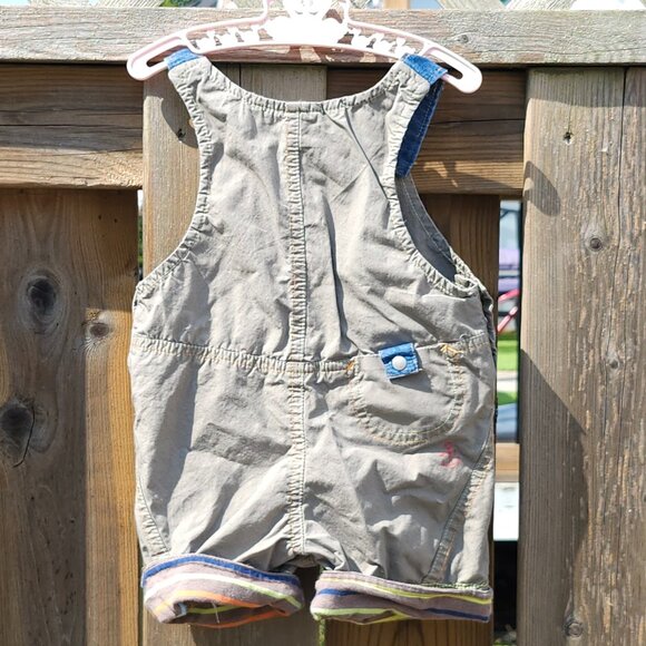 ADORABLE PETIT LEM Pirate Overalls 9 Months Baby Shortalls - Picture 5 of 7